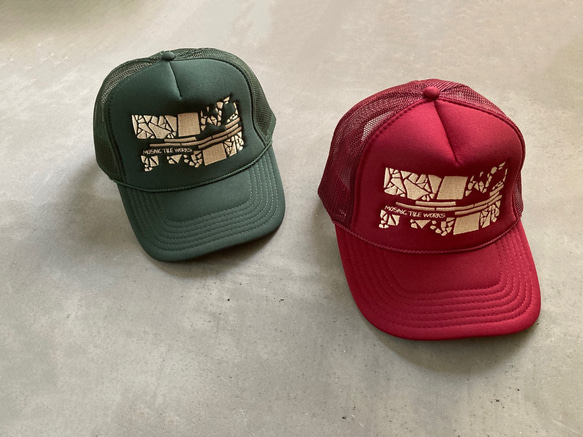 waste メッシュキャップ 美品 モザイクタイル メッシュキャップ キャップ Mosaic Tile Works