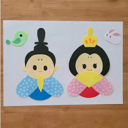 ひな祭り 2月 3月 壁面 保育園幼稚園 ハンドメイド 画用紙 2枚目の画像