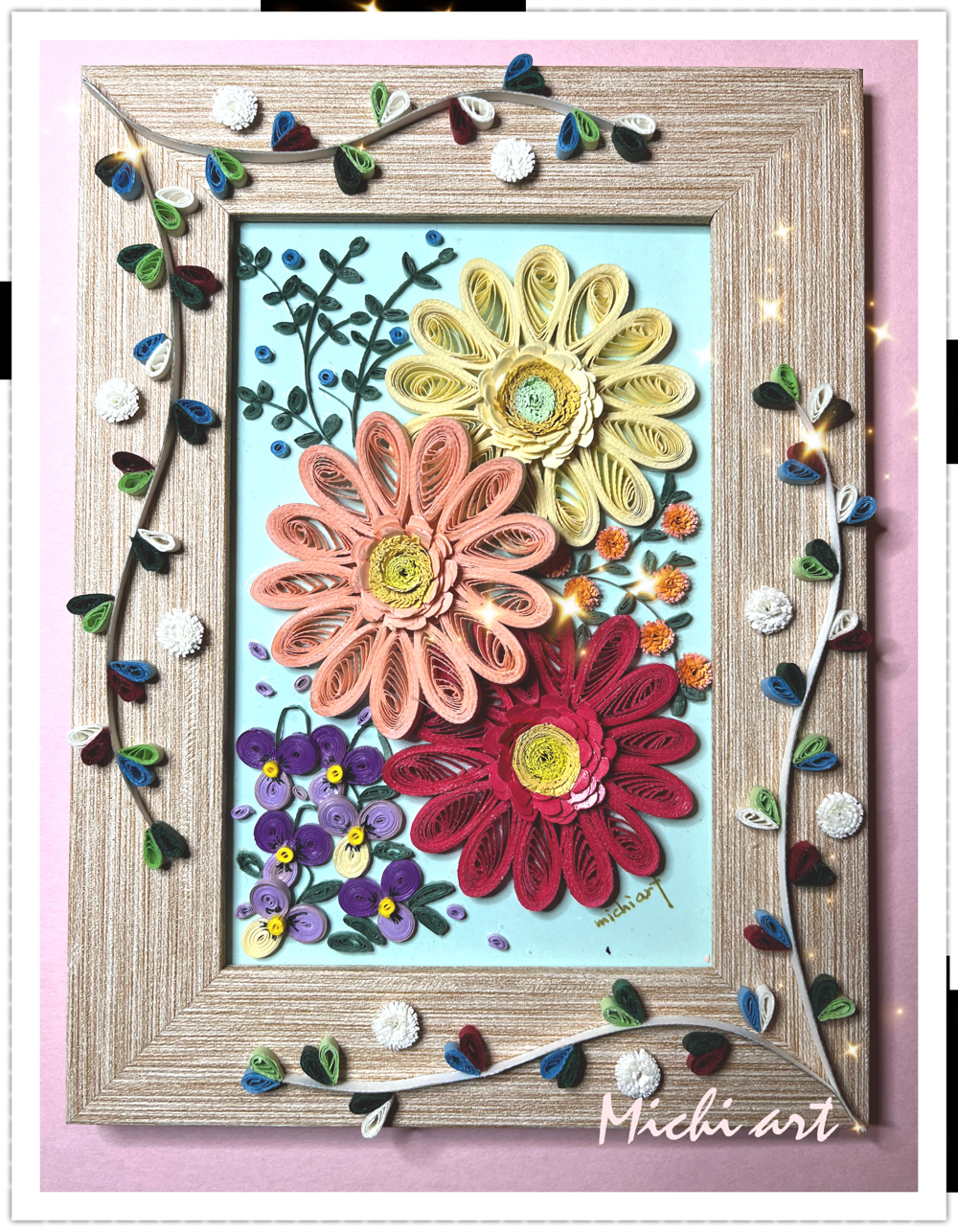 ペーパークイリングのartフレーム(2way) フォトフレーム・写真立て