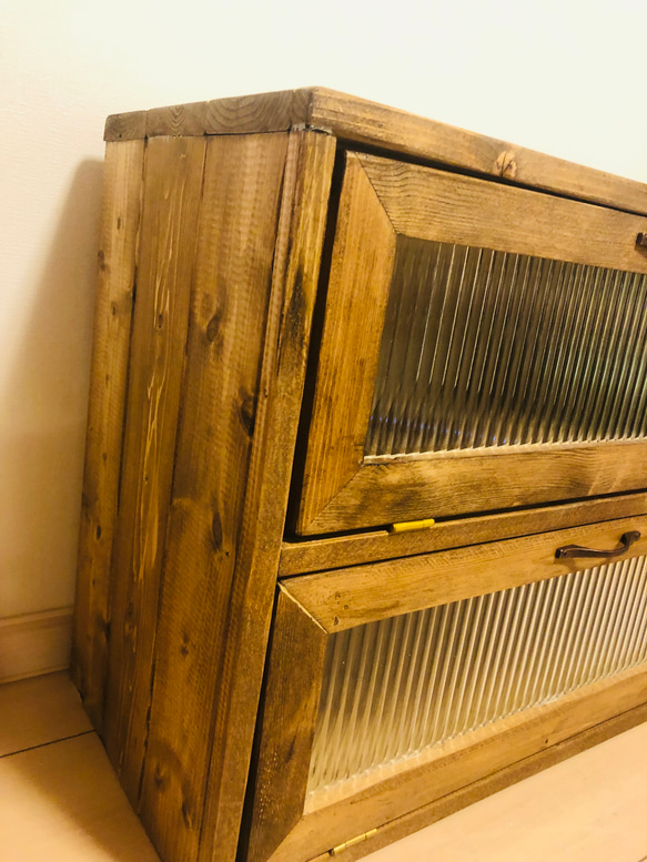 ウッドチェスト モールガラス 収納棚 【公式通販】