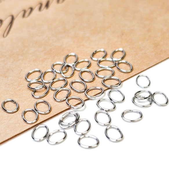 Cカン ステンレス 4mm 40個 シルバー オーバル 楕円 マルカン