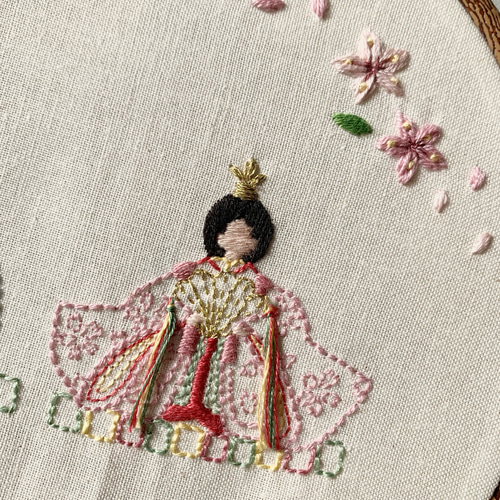 お雛様 《刺繍壁飾り 壁飾り 刺繍枠 刺繍 春 》 タペストリー お雛様 《刺繍壁飾り 壁飾り 刺繍枠 刺繍 春 》 タペストリー