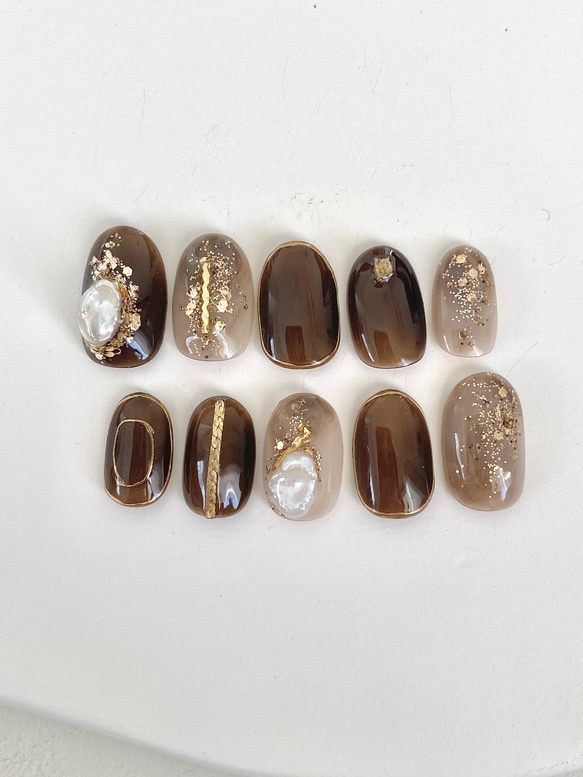 アートワーク付きダークブラウンアクセサリーケース アートワーク付き