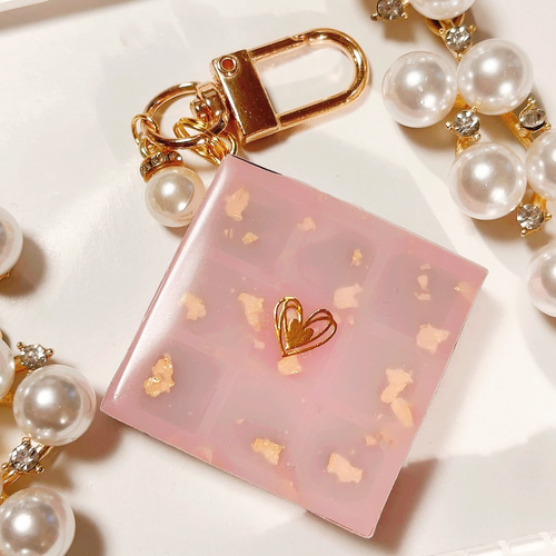 バレンタインチョコ◇シャカシャカキーホルダー シェイカー レジン