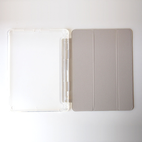 ペン収納付手帳型iPadケース【龍踊り】三折りスタンド機能付ソフトケースタイプ 7枚目の画像