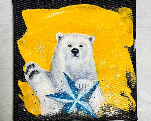 絵画。原画【ワイン好きの熊】 絵画。原画【ワイン好きの熊】