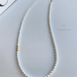 [14kgf]N25　shell pearl necklace・S  #大人フォーマル2024 8枚目の画像