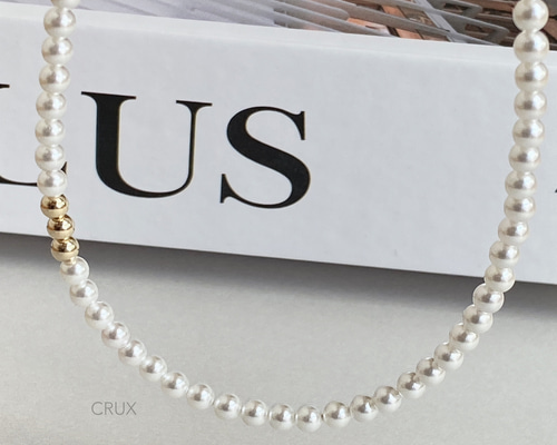 14kgf]N25 shell pearl necklace・S #大人フォーマル2024 ネックレス