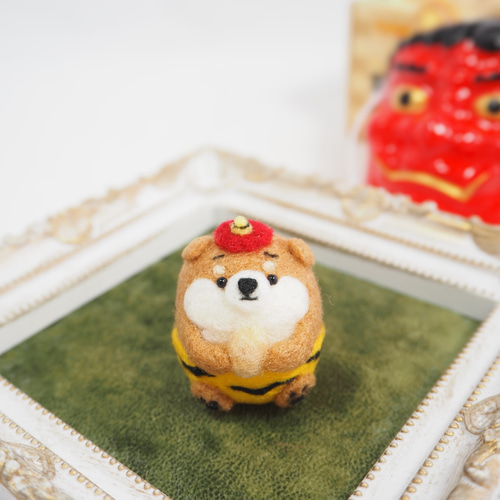 受注制作】‐節分コスプレ‐鬼のまゆ柴犬の赤ちゃん(赤柴・黒柴・白柴