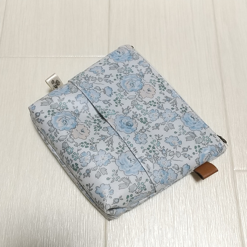 再販 リバティ フェリシテ ライトブルー ラミネート生地 ポケット