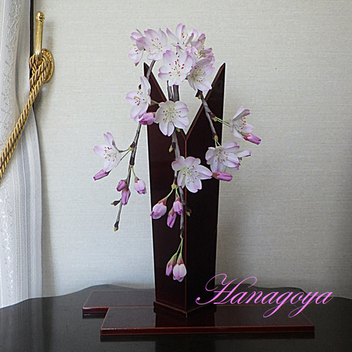 リアル リアル桜！古都の紅枝垂れ桜（インテリアフラワー） アート アクセサリー