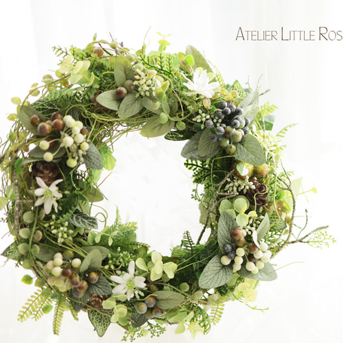 蔦グリーンリース＊ワケありな逸品*1点物＊ボタニカルリース＊開店