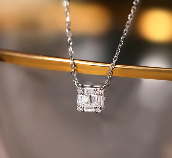 ダイヤモンド ネックレス　K18 計0.17ct 高品質 3枚目の画像