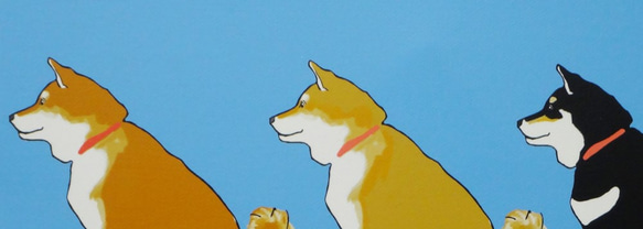 キャンバスアート　柴犬　フレームセット 3枚目の画像