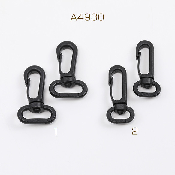 A4930-2  60個  プラスチックナスカン カニカンフック ショルダーベルト用フック金具  3 x（20ヶ） 1枚目の画像