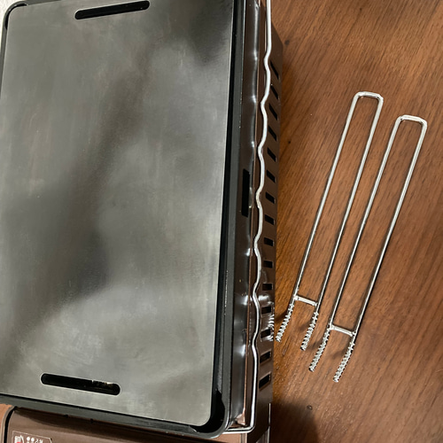 リフター2本付イワタニ炉ばた焼き器対応磨き角丸加工両サイドスリット 