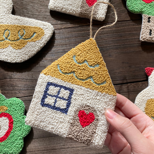 北欧ナチュラル コースター 壁飾り 壁掛け インテリア 刺繍