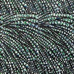 アフリカ着物 WOODIN「Perles 真珠」緑地×エメラルドパール フルオーダー／セミオーダー 10枚目の画像