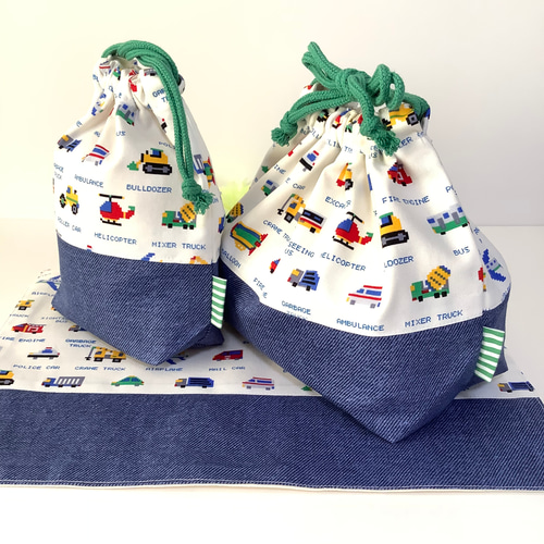 ハンドメイド　オーダー専用　ピクセルドットはたらく車 ハンドメイド オーダー専用 ピクセルドットはたらく車