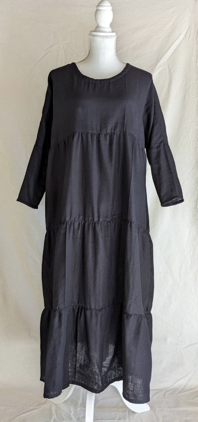 ダブルガーゼのティアードワンピース　[ファブリック2024]