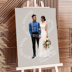 即納可 ウェルカムボード ウェディング 写真 データも無料 結婚式 bord0875 2枚目の画像