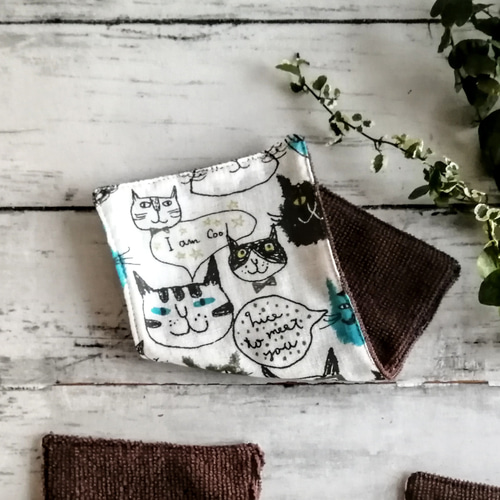mamasan ハンカチネコちゃん柄 mamasan様専用 ハンカチネコちゃん柄 mamasan様専用 ハンカチ ネコ