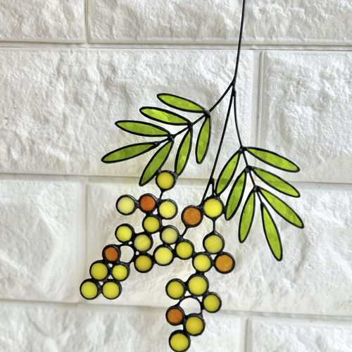 ステンドグラス】ミモザのスワッグ スワッグ Atelier 108 通販