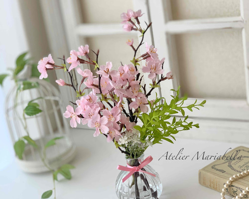 ❰ 感謝価格です♪❱ 造花アレンジメント♡ 八重桜・チューリップ・マム 2501-7935-3.jpg