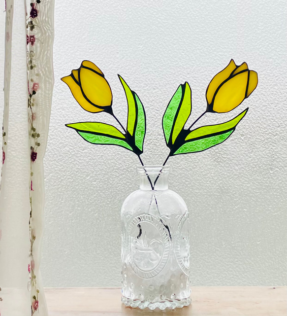 チューリップ ステンドグラス 枯れない花 ステンドグラスの花 チューリップ ステンドグラス 枯れない花 ステンドグラスの花