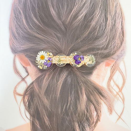 バレッタ ブランド ヘアアクセサリー レジン フラワー 人気 おしゃれ