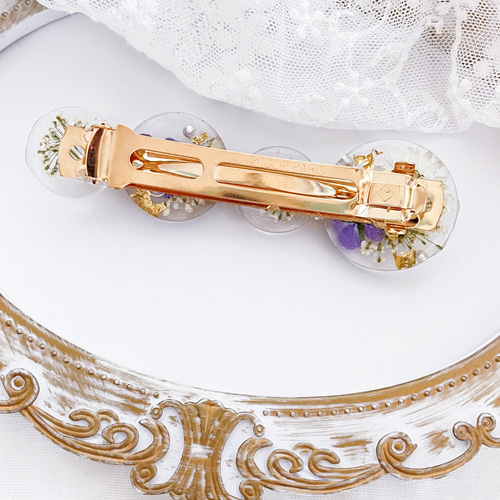 バレッタ ブランド ヘアアクセサリー レジン フラワー 人気 おしゃれ