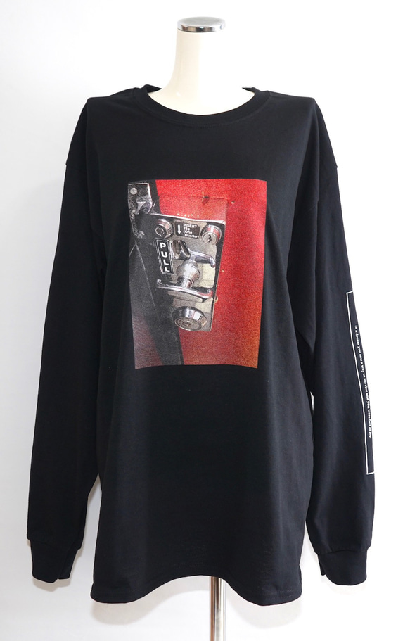 Photo&Box Logo Sleeve L/S Big TEE (black) 長袖Ｔシャツ ブラック 黒 ストリー 10枚目の画像