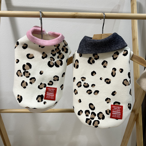 犬服レオパ裏起毛Sサイズタンクトップオーダー可