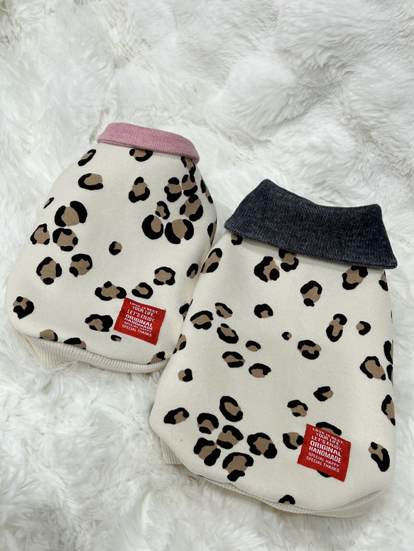 犬服ピンクレオパ Sサイズタンクトップオーダー可
