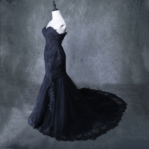 （@ぽこ）マーメイドカラードレス　ブラック 楽天市場】カラードレス マーメイドドレス ブラック 黒