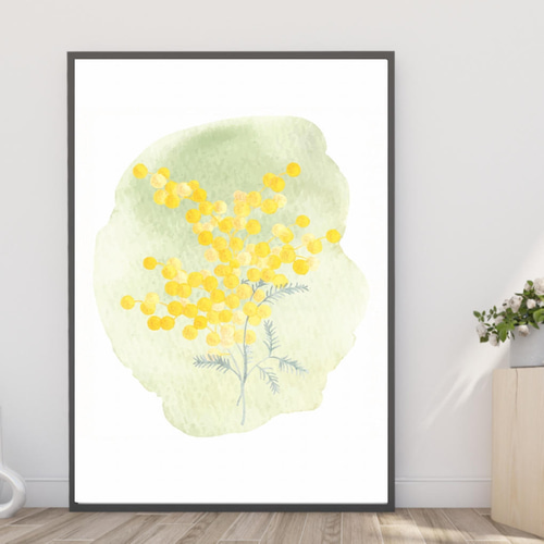 Amazon.co.jp: 3枚 美しい咲く花の水彩画 絵画 インテリア