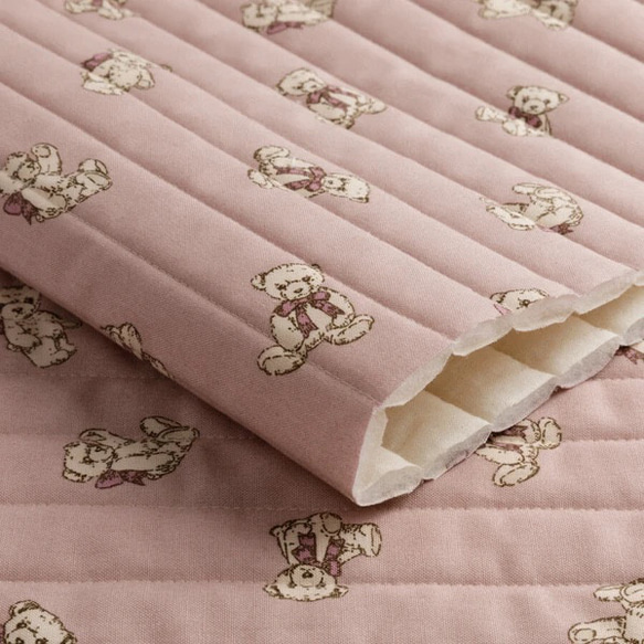 ⚘∵お値下げ‥⚘∵ミルクラテ くまちゃん キルティング生地