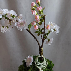 ずっときれい！花台付き！桜の和モダンアレンジメント　ひな祭り　プレゼント 2枚目の画像