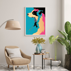 【ワンダフルライフ - ボーダーコリー犬 No.2】アートポスター 犬の絵 犬の絵画 犬のイラスト 7枚目の画像