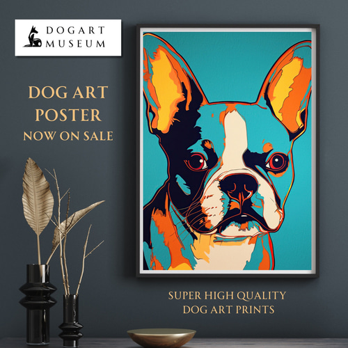 ワンダフルライフ - ボストンテリア犬 No.3】ジークレー版画＊名入れOK