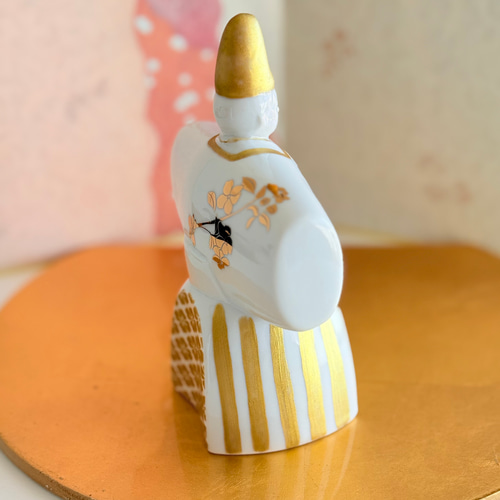 値下げ価格！雛人形 ♡ 陶芸家おひな様 陶器 ゴールド 送料無料 ゴールドの立ち雛 おひな様 雛人形 ひな人形 ひな祭り