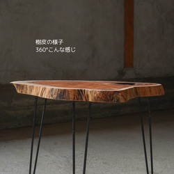欅の一枚板 肉球みたいな形のコーヒーテーブル（高さ・カラー変更無料） 10枚目の画像