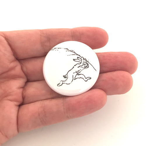 エルザ 缶バッジ 鳥獣戯画 缶バッジ 3個 セット 蛙 兎 笹追い カエル ウサギ