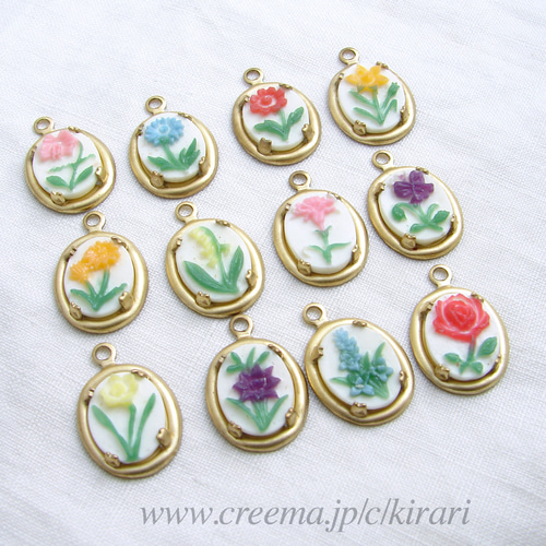 ヴィンテージカボション ~ Small Flower ~ (1ヶ) チャーム KiRAR! 通販
