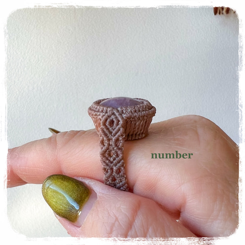 ☆自然の美しさ☆ルビーのマクラメリング☆ 指輪・リング number 通販