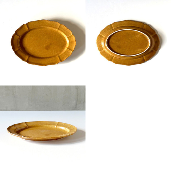 ホーソン オーバル プレート 19.5cm 4color デザート皿 陶器 美濃焼 日本製/r164 13枚目の画像