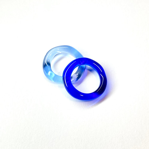 選べる》ガラスリング 〜 rond 〜 2本セット 送料無料 5号 〜 18