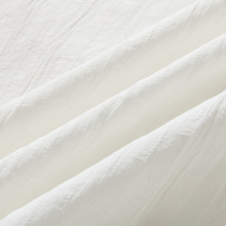 優雅的襯衫，擴大了服裝範圍 棉麻提花長袖襯衫 白色 24A05-1 第11張的照片