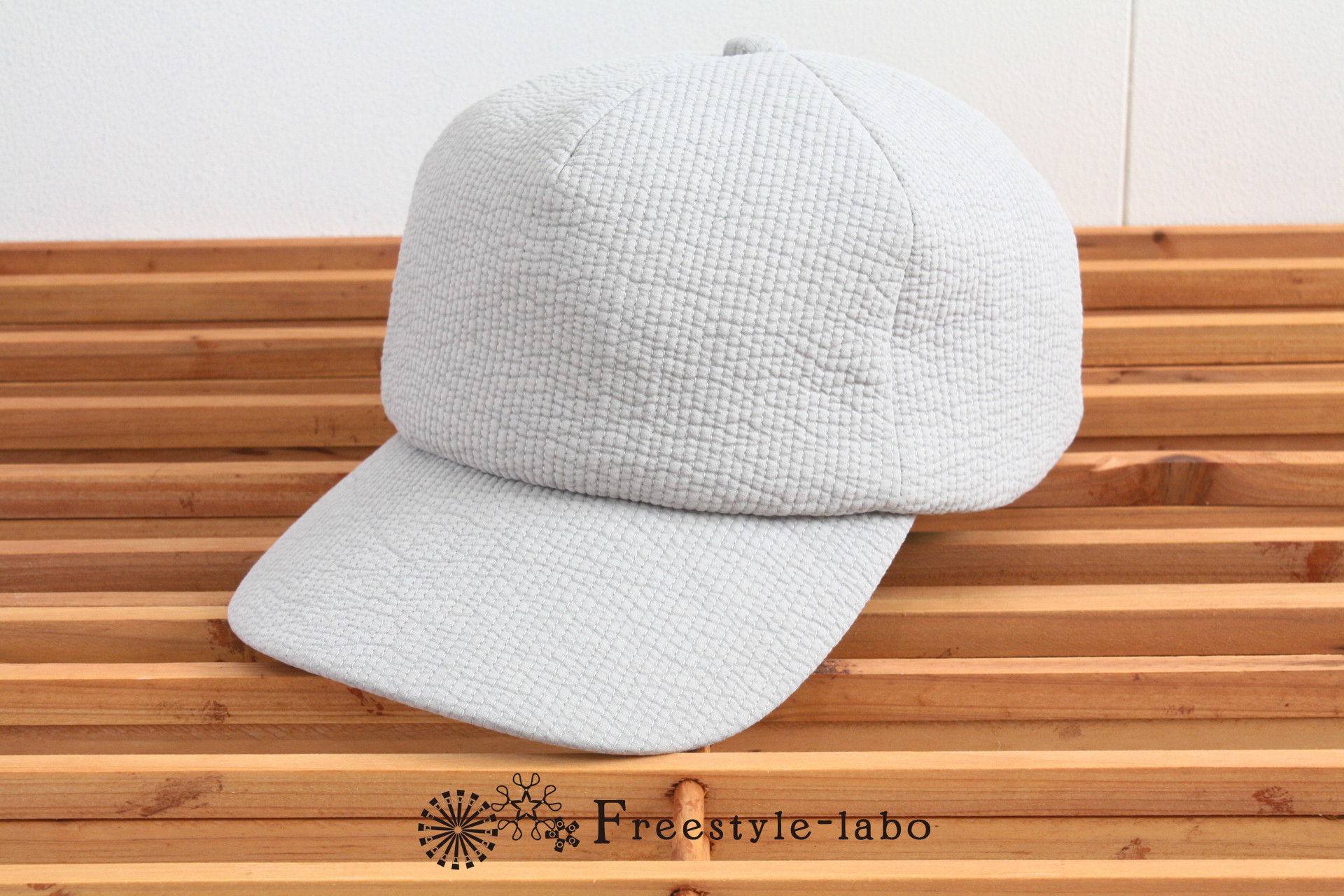 韓国キルト生地『ヌビ』のキャップ<グレー> 帽子　灰