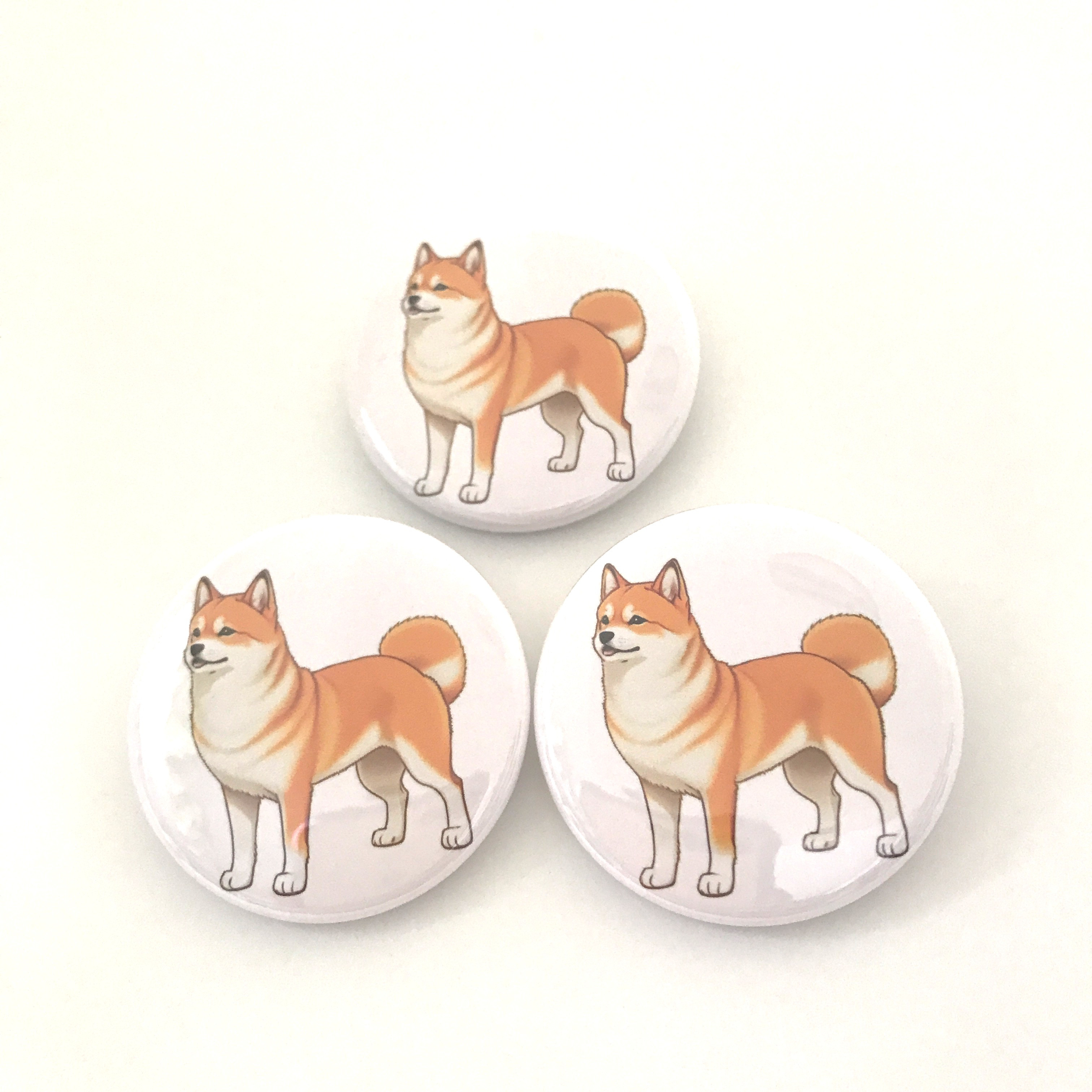 オーダーページ 柴犬 缶バッジ ハンドメイド 柴犬 缶バッジ 3個セット Shiba Inu DOG シバ犬 ペット グッズ